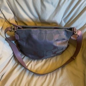 Coach purple/gray shoulder bag.